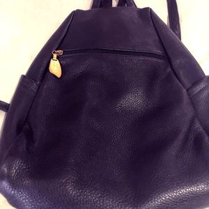 Libaire soft leather small black backpack